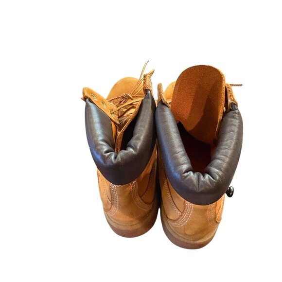 Timberland 100618040 Men's Size 8.5 Work Boots Padded Collar - Wheat Nubuck READ - Picture 4 of 8